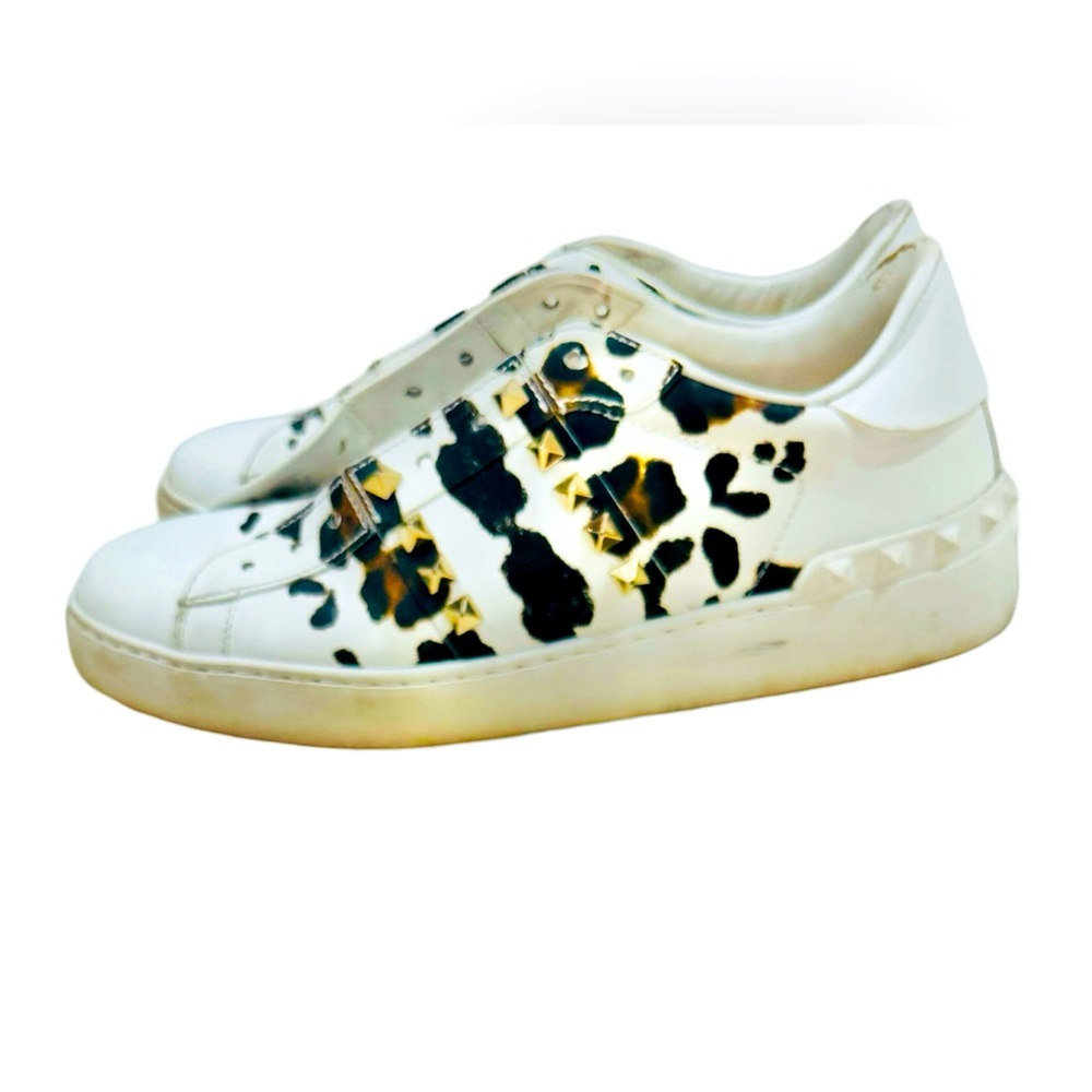 VALENTINO ROCKSTUD PONY HAIR SNEAKERS SZ37 $249 EXCELLENT CONDITION